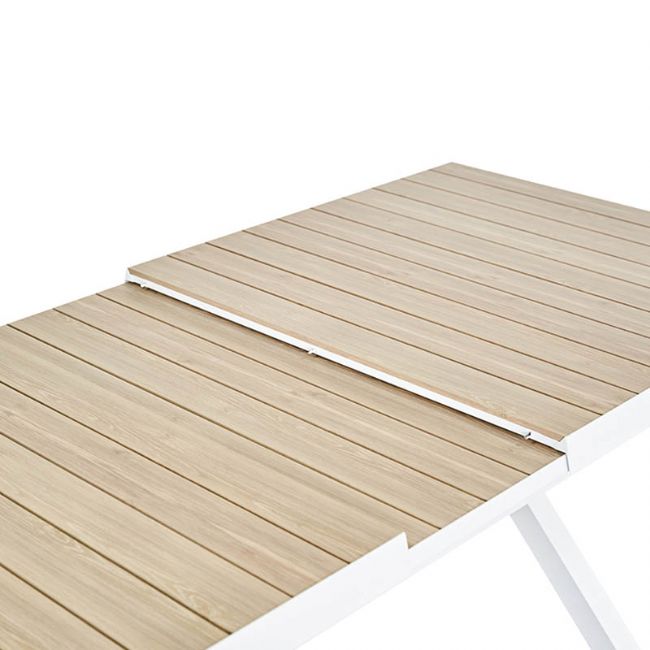 Table de salle à manger extensible en aluminium pour jardin et terrasse - 11D04Z