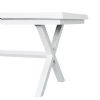 Table de salle à manger extensible en aluminium pour jardin et terrasse - 11D04Z