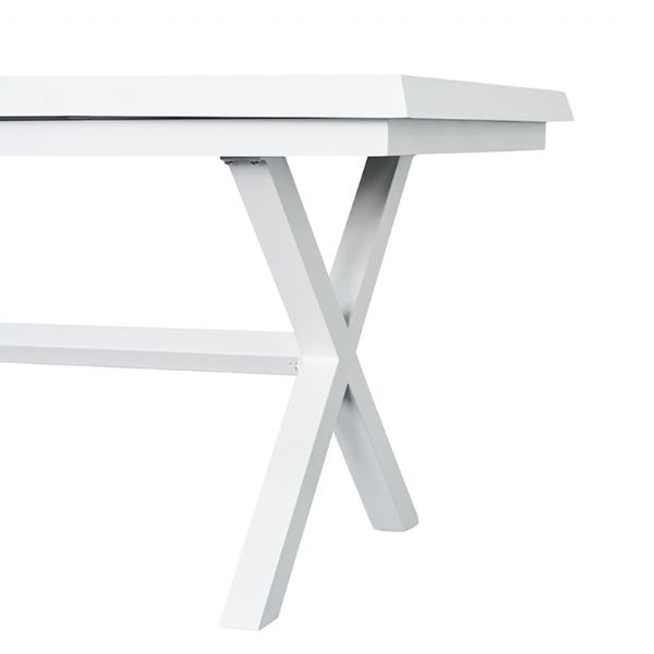 Table de salle à manger extensible en aluminium pour jardin et terrasse - 11D04Z