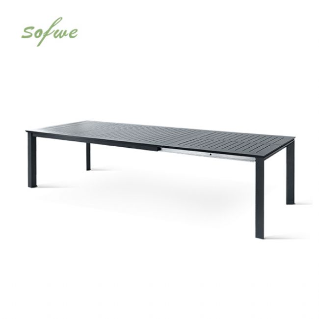 Table de salle à manger extensible pliante en aluminium en forme de papillon - 11D08M
