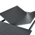 Table de salle à manger extensible pliante en aluminium en forme de papillon - 11D08M