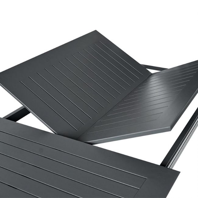 Table de salle à manger extensible pliante en aluminium en forme de papillon - 11D08M