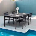 Table de salle à manger extensible pliante en aluminium en forme de papillon - 11D08M