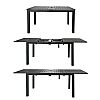 Table de jardin extensible à plateau papillon en aluminium avec trou pour parasol - 11D26B