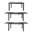 Table de jardin extensible à plateau papillon en aluminium avec trou pour parasol - 11D26B