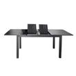 Table de jardin extensible à plateau papillon en aluminium avec trou pour parasol - 11D26B