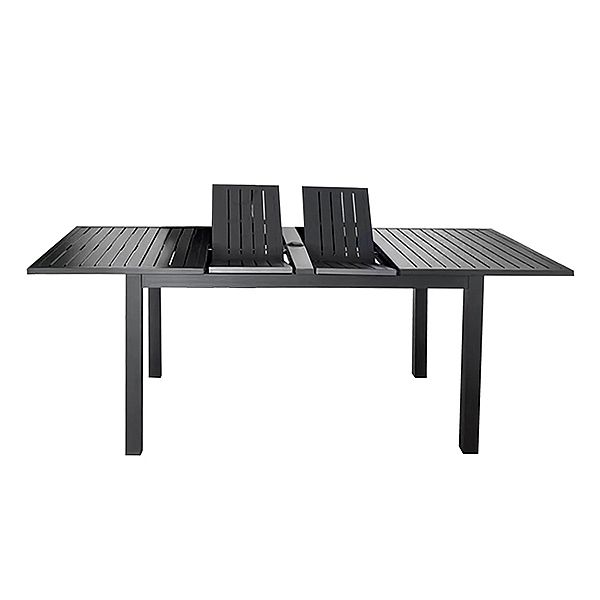 Table de jardin extensible à plateau papillon en aluminium avec trou pour parasol - 11D26B