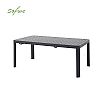 Table de jardin rectangulaire en aluminium extensible à plateau à lattes, pour l'extérieur, en gros - 11D26C