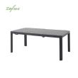 Table de jardin rectangulaire en aluminium extensible à plateau à lattes, pour l'extérieur, en gros - 11D26C