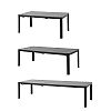 Table de jardin rectangulaire en aluminium extensible à plateau à lattes, pour l'extérieur, en gros - 11D26C