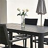 Table de jardin rectangulaire en aluminium extensible à plateau à lattes, pour l'extérieur, en gros - 11D26C