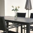 Table de jardin rectangulaire en aluminium extensible à plateau à lattes, pour l'extérieur, en gros - 11D26C