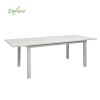 Table de salle à manger extensible en aluminium blanc pour 6-8 personnes - 11D26D