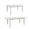Table de salle à manger extensible en aluminium blanc pour 6-8 personnes - 11D26D