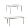 Table de salle à manger extensible en aluminium blanc pour 6-8 personnes - 11D26D