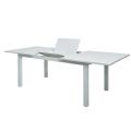 Table de salle à manger extensible en aluminium blanc pour 6-8 personnes - 11D26D