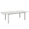 Table de salle à manger extensible en aluminium blanc pour 6-8 personnes - 11D26D