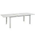 Table de salle à manger extensible en aluminium blanc pour 6-8 personnes - 11D26D